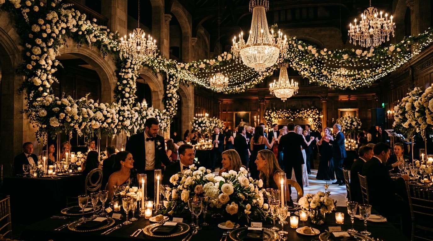 Elegant wedding reception background